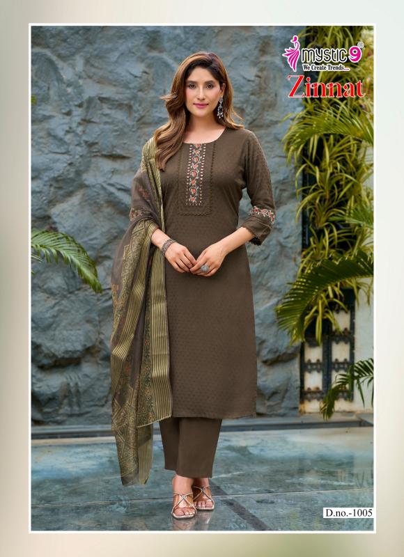 Mystic9 zinnat vol 1 designer long kurtis wholesalers